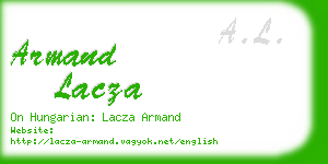 armand lacza business card
